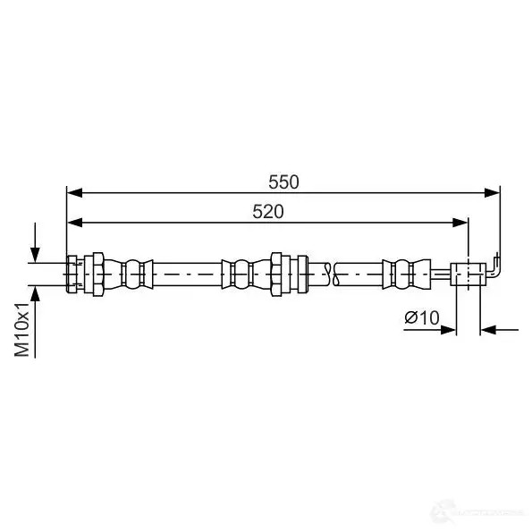Тормозной шланг BOSCH FWPVK06 354650 BH 1438 1987481554