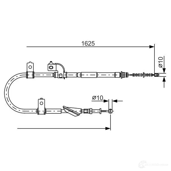 Трос ручника, стояночного тормоза BOSCH 355151 1D9Y6T BC9 75 1987482081