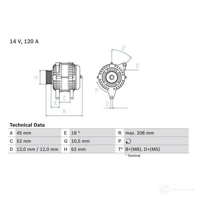 Генератор BOSCH 494 0 0986049400 333181 CSXZCOZ