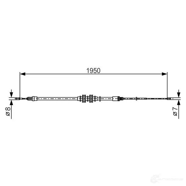 Трос ручника, стояночного тормоза BOSCH 2HPS6BG 1425139084 1987482785 BC2 785