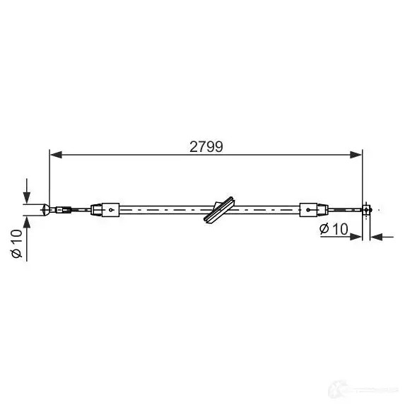 Трос ручника, стояночного тормоза BOSCH 1987477197 E6G3ZR 353438 BC8 78