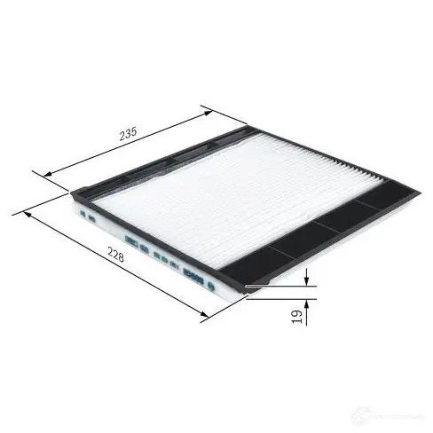 Салонный фильтр BOSCH 1193504614 M 2226 0S3MR7 1987432226