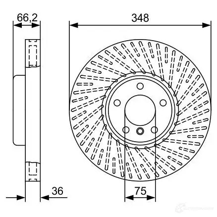 Тормозной диск BOSCH B D2577 0986479w20 XDUN2 1193480163