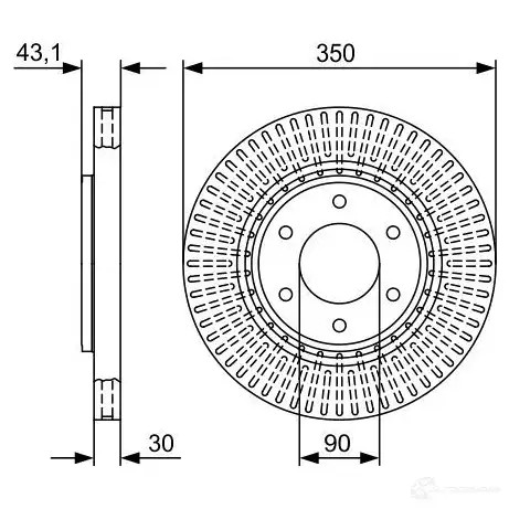 Тормозной диск BOSCH 0986479v51 340685 YEPNV 71
