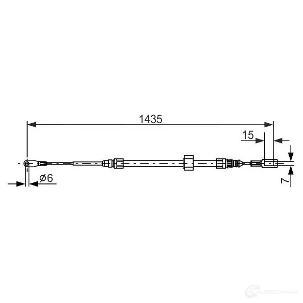 Трос ручника, стояночного тормоза BOSCH Y46ZE11 BC 733 353946 1987477853