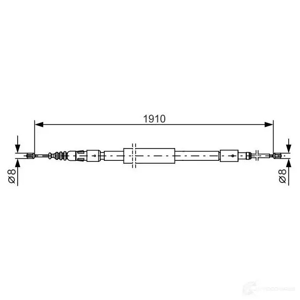 Трос ручника, стояночного тормоза BOSCH BC 1202 DDCEC3 355376 1987482318