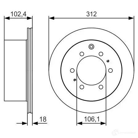 Тормозной диск BOSCH 340366 0986479r57 2ZUG0 BD 1792