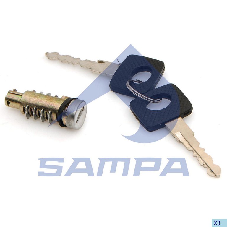 Личинка КАМАЗ-5490 MERCEDES Atego, Actros, Sprinter VW LT замка двери передней с ключом SAMPA