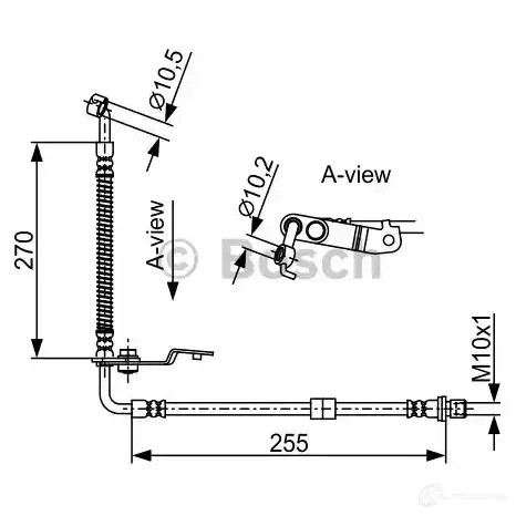 Тормозной шланг BOSCH J6QI8D 355047 B H1838 1987481954