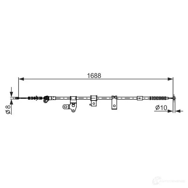 Трос ручника, стояночного тормоза BOSCH TN1QS20 355365 1987482306 B C1190