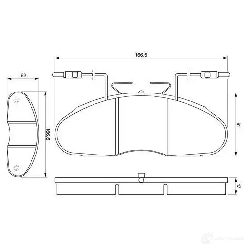 Тормозные колодки, комплект BOSCH BP035 20 706 0986424080 336066