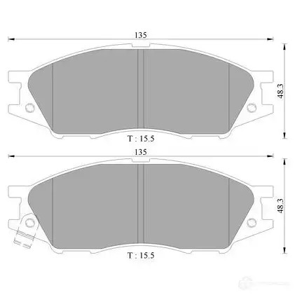 Тормозные колодки, комплект BOSCH 21181648 8311-D1193 2464 7 0986ab3062