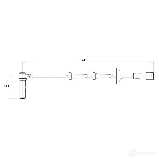 Датчик АБС BOSCH D F4 0265004011 Q7ND0 314878