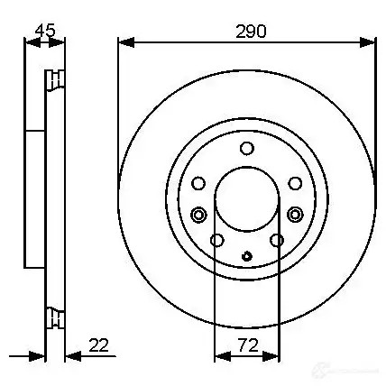 Тормозной диск BOSCH BD 1330 XCDAK 339715 0986479474