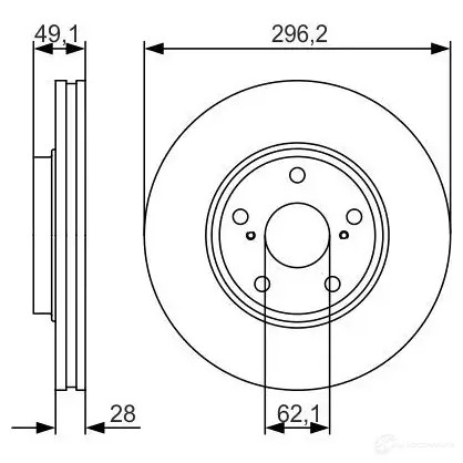Тормозной диск BOSCH 0986479r28 BD1763 340341 E1 90R-02C0349/0283