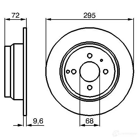 Тормозной диск BOSCH BD55 8 XHA9LH 0986478640 339081