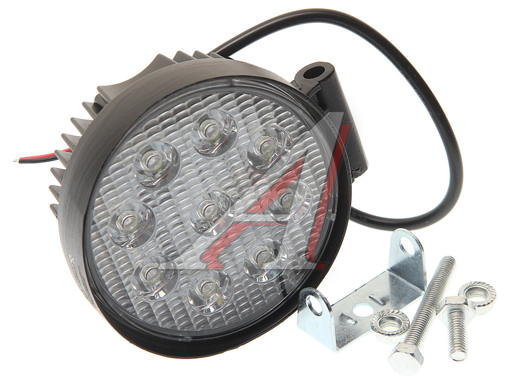 Фара рабочего света круглая 115х142x55мм 27W 9LED (рассеянный свет) AVTOELECTRICA