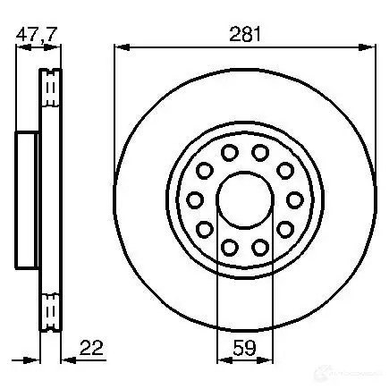 Тормозной диск BOSCH 339289 BD 890 0986478993 QN5BL8