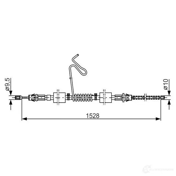 Трос ручника, стояночного тормоза BOSCH 1987477178 B C871 353427 R243LC