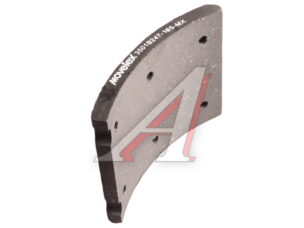 Накладка тормозной колодки JAC N120 (20-) КАМАЗ Компас-12 передней (1шт.) MOVELEX