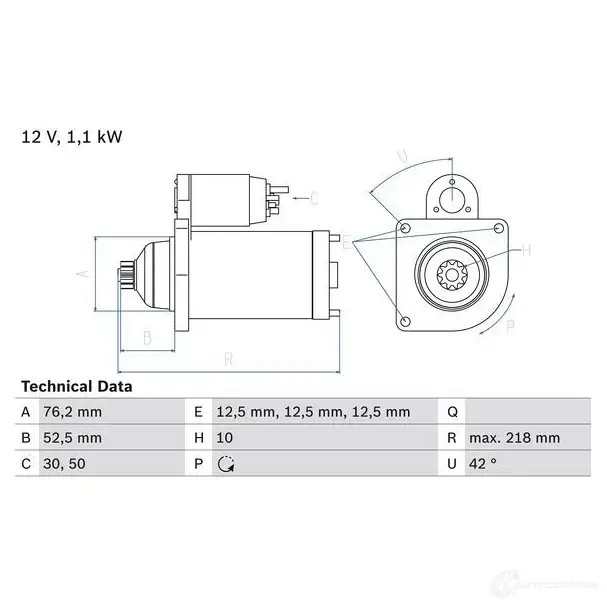 Стартер BOSCH FDVDS 331528 0986020240 20 24
