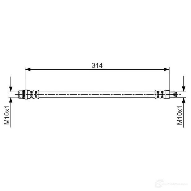 Тормозной шланг BOSCH 54Y8OQL 1987481718 354811 B H1602