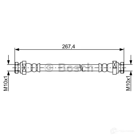 Тормозной шланг BOSCH 1987481873 P7CPDH7 354966 BH1 757