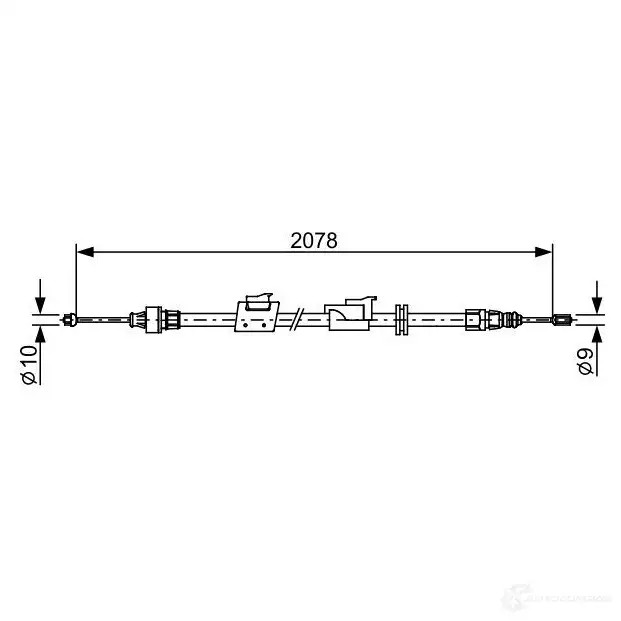 Трос ручника, стояночного тормоза BOSCH 1987482706 ZCAKP 355690 B C2706