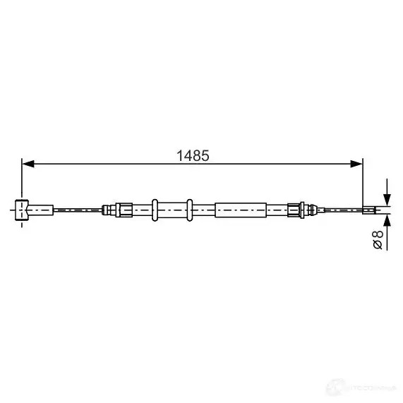 Трос ручника, стояночного тормоза BOSCH 1987482214 355281 Z6G1OO5 BC110 7