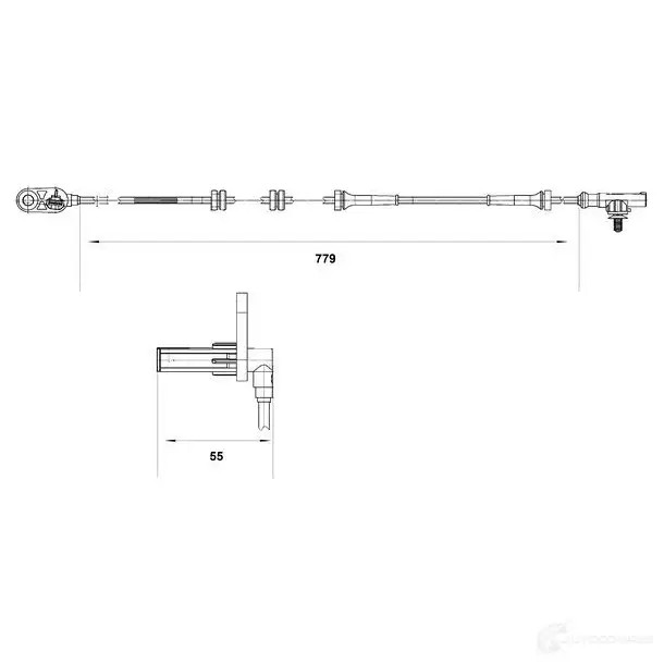 Датчик АБС BOSCH 0265007633 315429 WS7633 DF 11
