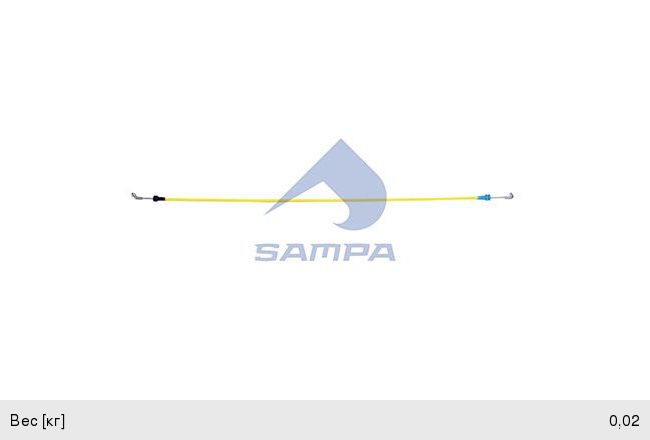 Трос КАМАЗ-5490 MERCEDES Atego привода замка двери правой SAMPA