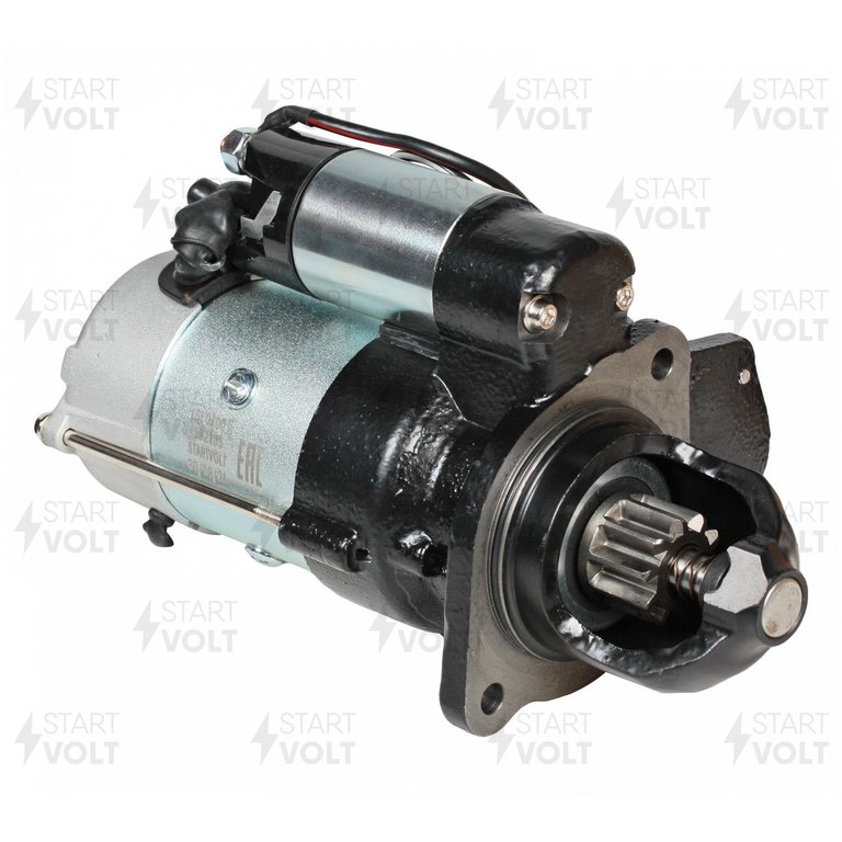 Стартер КАМАЗ дв.CUMMINS 4ISBe185, 6ISBe270, 285, 300 24В z=10 6кВт STARTVOLT
