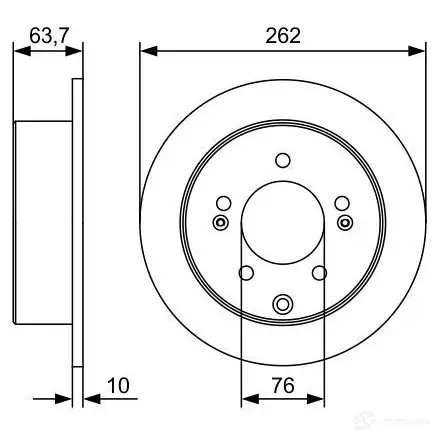 Тормозной диск BOSCH UU5N0 B D2569 1193480158 0986479w12