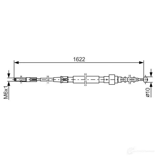 Трос ручника, стояночного тормоза BOSCH I3OVUY 353419 1987477167 BC14 6