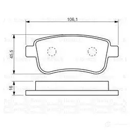 Тормозные колодки, комплект BOSCH 0986494452 BP1375 24820 342433