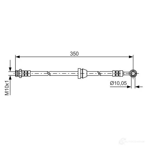Тормозной шланг BOSCH 354487 1987481388 BH1 276 UN6Z5M