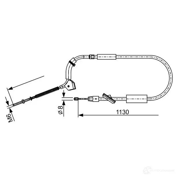 Трос ручника, стояночного тормоза BOSCH ZGU7F 355503 1987482490 B C1374