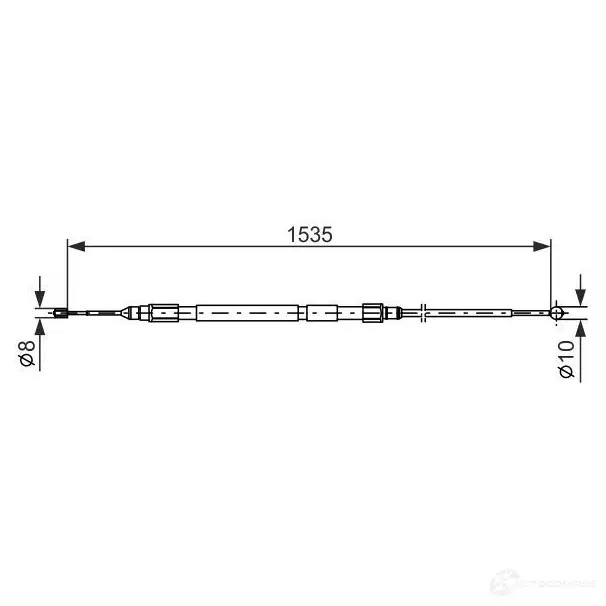 Трос ручника, стояночного тормоза BOSCH 354035 1987477950 RTKQTSD BC78 4