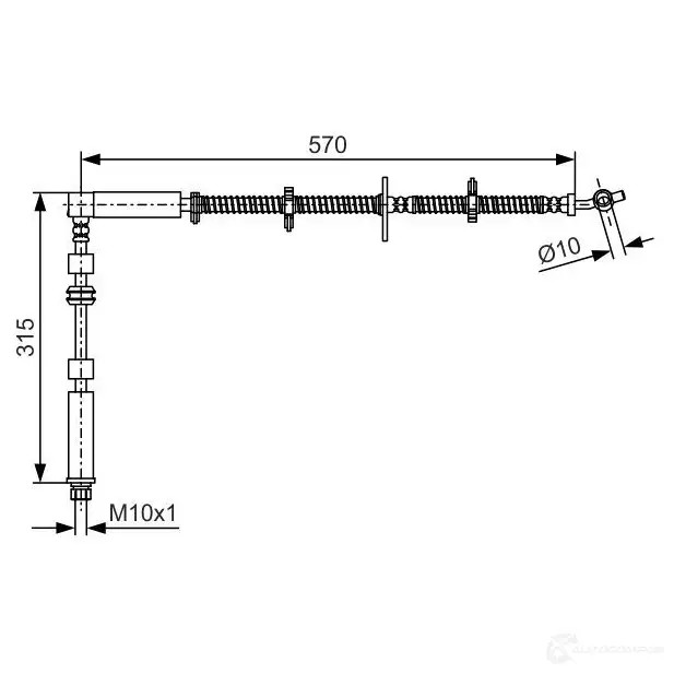 Тормозной шланг BOSCH BH19 54 3HWST4 1425139082 1987481a64