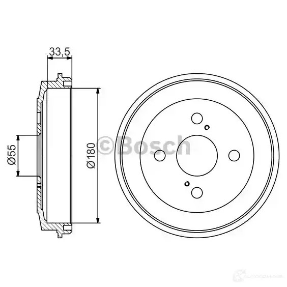 Тормозной барабан BOSCH DB 381 VVZOA 0986477315 1193477206