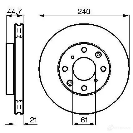 Тормозной диск BOSCH BD 102 XVKCQ 338748 0986478115