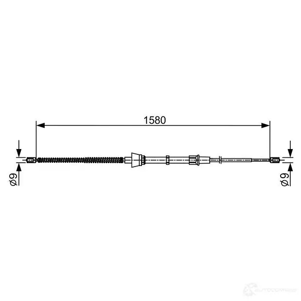 Трос ручника, стояночного тормоза BOSCH 1987482446 BC2 446 N6WAS 355482