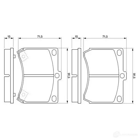 Тормозные колодки, комплект BOSCH 337743 21539 0986460974 7353D473
