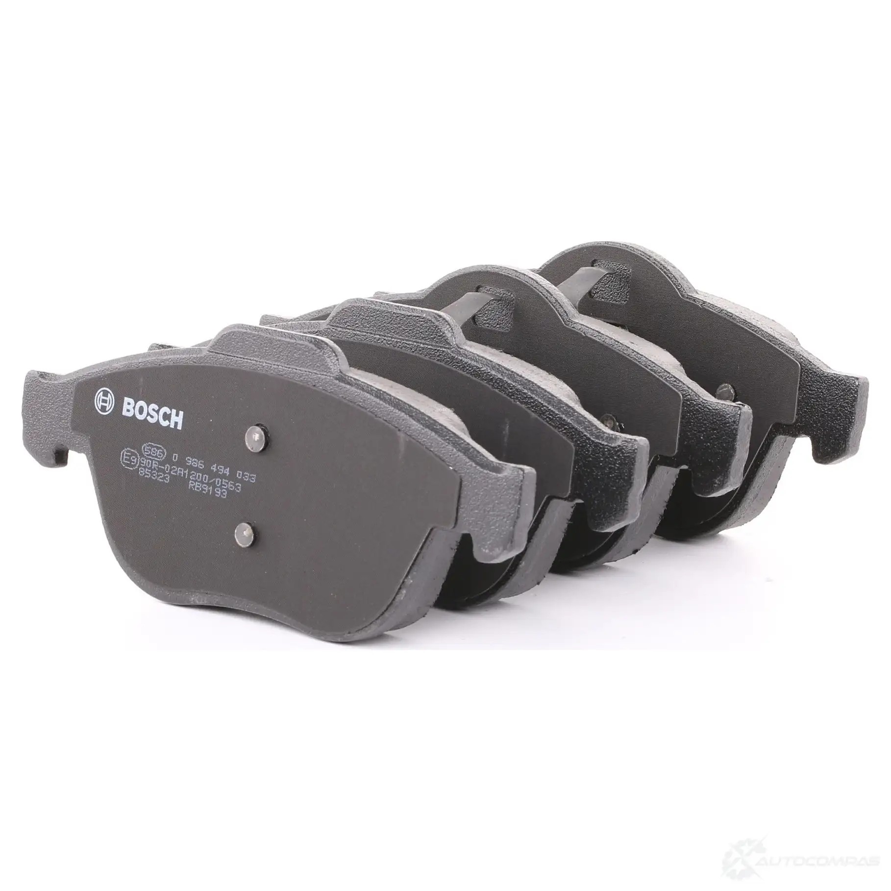 Тормозные колодки, комплект BOSCH 0986494033 BP347 E1 90R - 011075/807 342045