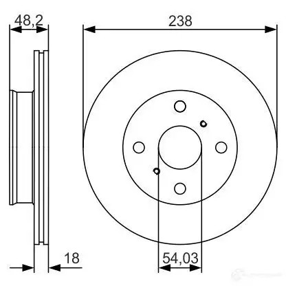 Тормозной диск BOSCH 340383 0986479r75 E1 90R-02C0349/0036 BD1874