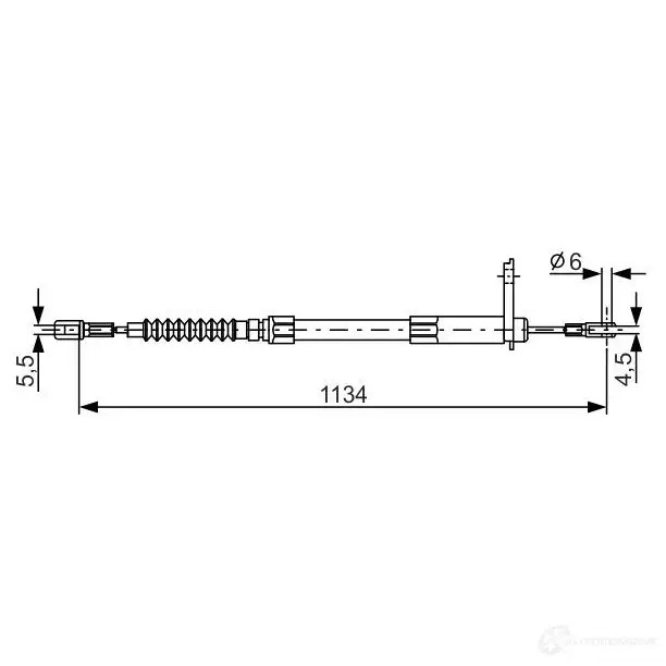Трос ручника, стояночного тормоза BOSCH 353856 1987477749 ZFRNZ BC 603