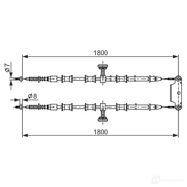 Трос ручника, стояночного тормоза BOSCH 1987482291 BC117 5 355353 AF6LS