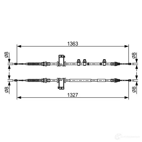 Трос ручника, стояночного тормоза BOSCH 1987482453 OLD78ZN BC 2453 355489