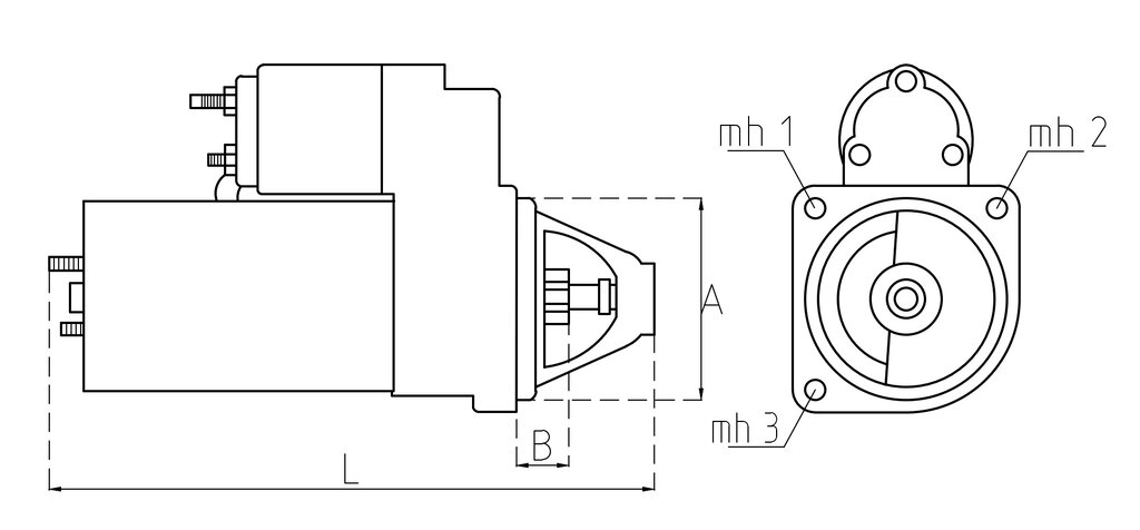 Стартер КАМАЗ, ПАЗ, КАВЗ дв.CUMMINS EQB 180-20, 210 24В z=12 6.0кВт TESLA TECHNICS
