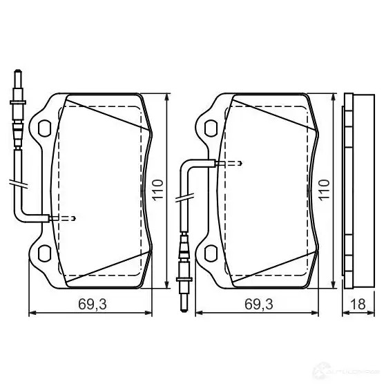 Тормозные колодки, комплект BOSCH 7471D592; 8678D592 0986424658 336347 23753